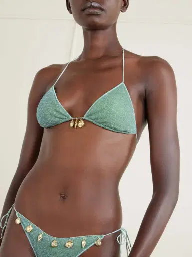 Oséree Lumiere Metallic Charm-detail Bikini | Thumbnail 4 Oséree Lumiere Metallic Charm-detail Bikini | Thumbnail 4