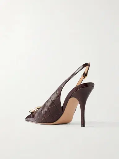 Ferragamo Sara 95 Croc-effect Leather Slingback Pumps | Thumbnail 3 Ferragamo Sara 95 Croc-effect Leather Slingback Pumps | Thumbnail 3