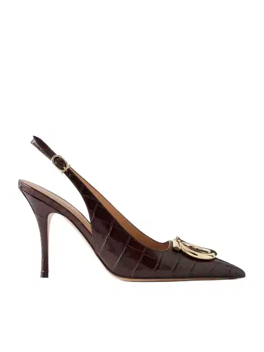 Ferragamo Sara 95 Croc-effect Leather Slingback Pumps | Thumbnail 1 Ferragamo Sara 95 Croc-effect Leather Slingback Pumps | Thumbnail 1
