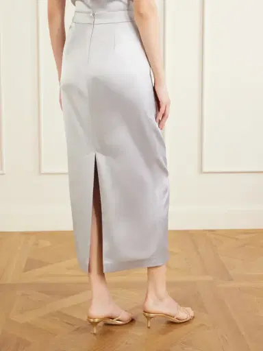 VIOLANTE NESSI Shea Satin Midi Skirt | Thumbnail 4 VIOLANTE NESSI Shea Satin Midi Skirt | Thumbnail 4
