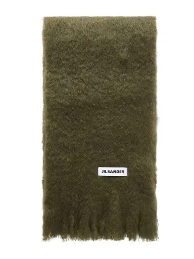Jil Sander Fringed Mohair And Wool-bend Scarf | Thumbnail 1 Jil Sander Fringed Mohair And Wool-bend Scarf | Thumbnail 1