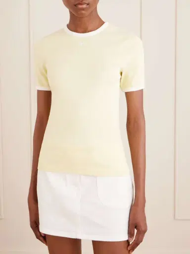 Courrèges Logo-embroidered Cotton-jersey T-shirt | Thumbnail 3 Courrèges Logo-embroidered Cotton-jersey T-shirt | Thumbnail 3