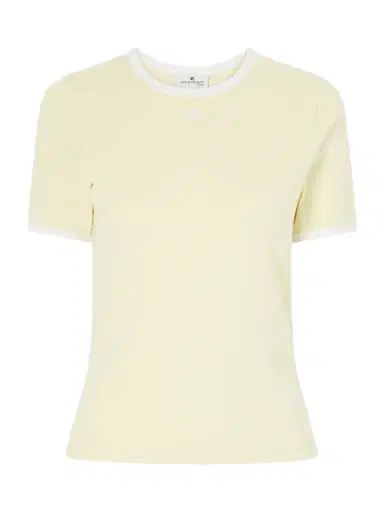 Courrèges Logo-embroidered Cotton-jersey T-shirt | Thumbnail 1 Courrèges Logo-embroidered Cotton-jersey T-shirt | Thumbnail 1