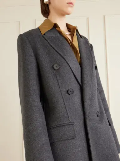 Victoria Beckham Double-breasted Wool-blend Long Coat | Thumbnail 4 Victoria Beckham Double-breasted Wool-blend Long Coat | Thumbnail 4