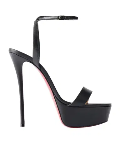 Christian Louboutin Loubi Queen Alta 150 Leather Platform Pumps | Thumbnail 1