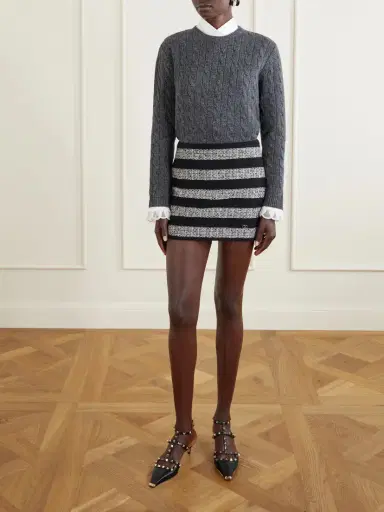 Valentino Garavani Striped Tweed Mini Skirt | Thumbnail 2 Valentino Garavani Striped Tweed Mini Skirt | Thumbnail 2