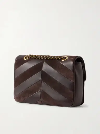 Valentino Garavani Djuna Medium Embellished Suede And Leather Shoulder Bag | Thumbnail 4 Valentino Garavani Djuna Medium Embellished Suede And Leather Shoulder Bag | Thumbnail 4