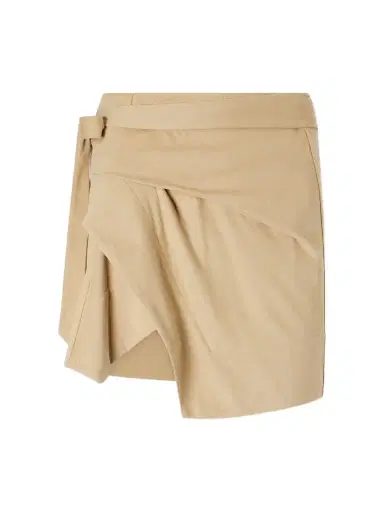 Isabel Marant Berenice Asymmetric Draped Cotton-jersey Mini Wrap Skirt | Thumbnail 1 Isabel Marant Berenice Asymmetric Draped Cotton-jersey Mini Wrap Skirt | Thumbnail 1