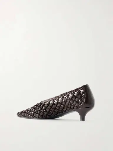 TOTEME 35 Woven Leather Pumps | Thumbnail 3