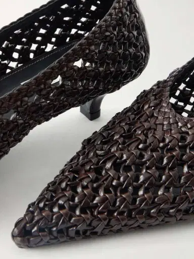 TOTEME 35 Woven Leather Pumps | Thumbnail 5