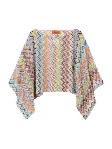 Missoni Striped Cropped Metallic Crochet-knit Top | Thumbnail 1