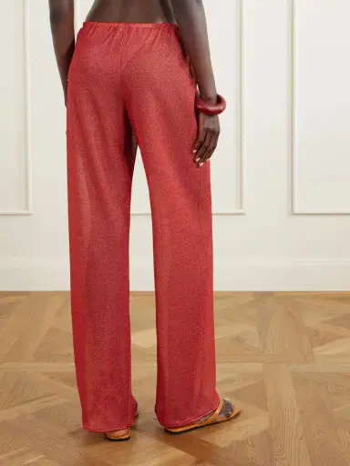 Oséree Lumière Metallic Lurex Wide-leg Pants | Thumbnail 3