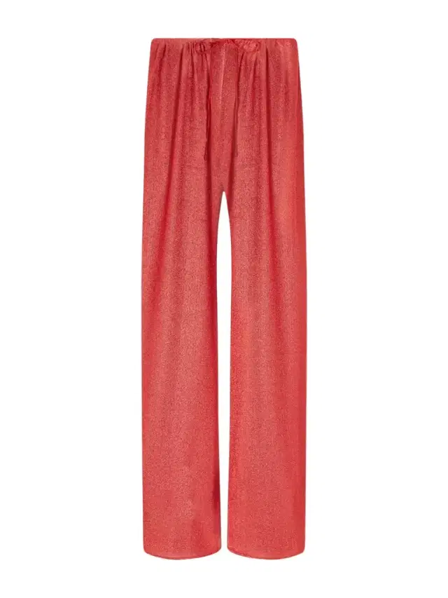 Oséree Lumière Metallic Lurex Wide-leg Pants