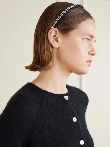 Erdem Narrow Emb Crystal-embellished Woven Headband | Thumbnail 2 Erdem Narrow Emb Crystal-embellished Woven Headband | Thumbnail 2