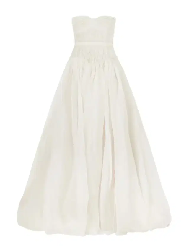 Henrietta Strapless Bustier Crinkled Silk-organza Gown