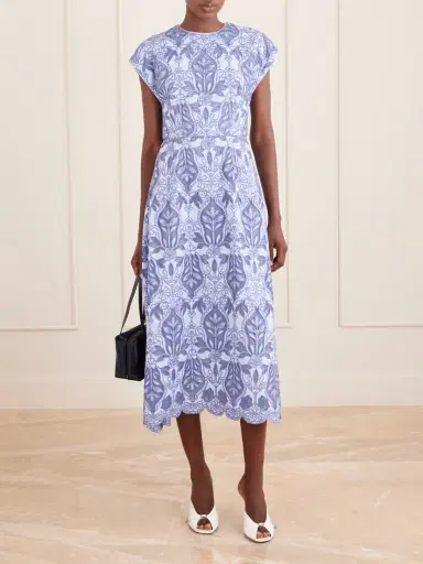 Rebecca Vallance Blooming Lanterns Scalloped Embroidered Cotton Midi Dress | Thumbnail 2 Rebecca Vallance Blooming Lanterns Scalloped Embroidered Cotton Midi Dress | Thumbnail 2