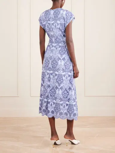 Rebecca Vallance Blooming Lanterns Scalloped Embroidered Cotton Midi Dress | Thumbnail 3 Rebecca Vallance Blooming Lanterns Scalloped Embroidered Cotton Midi Dress | Thumbnail 3