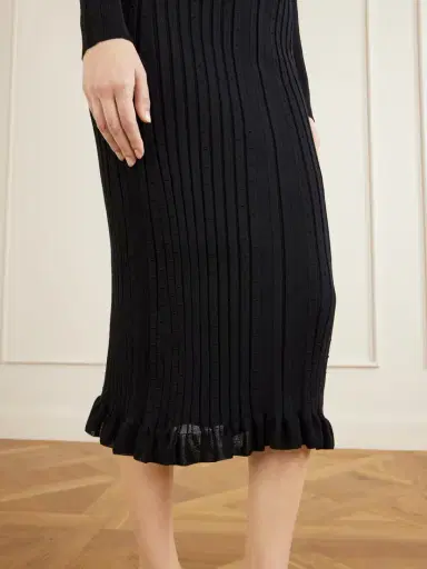 Proenza Schouler Monet Ribbed-knit Cotton-blend Midi Dress | Thumbnail 4