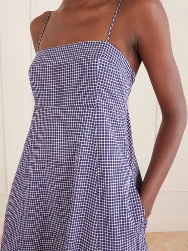La Ligne Thay Gingham Knot-detailed Cut-out Seersucker Midi Dress | Thumbnail 4 La Ligne Thay Gingham Knot-detailed Cut-out Seersucker Midi Dress | Thumbnail 4