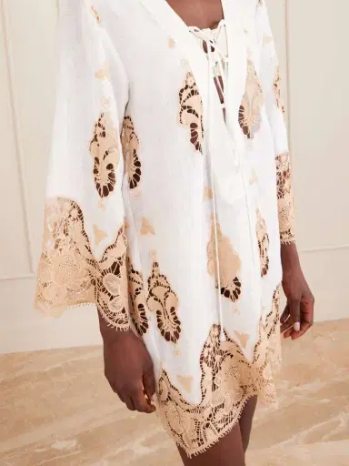 Miguelina Sonnet Broderie Anglaise Linen Coverup | Thumbnail 4 Miguelina Sonnet Broderie Anglaise Linen Coverup | Thumbnail 4