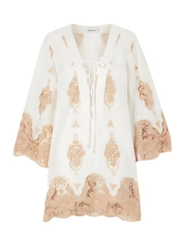 Miguelina Sonnet Broderie Anglaise Linen Coverup