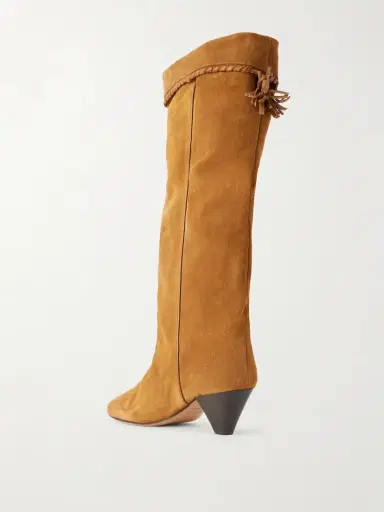 Isabel Marant Elita Tasseled Leather-trimmed Suede Knee Boots | Thumbnail 3 Isabel Marant Elita Tasseled Leather-trimmed Suede Knee Boots | Thumbnail 3
