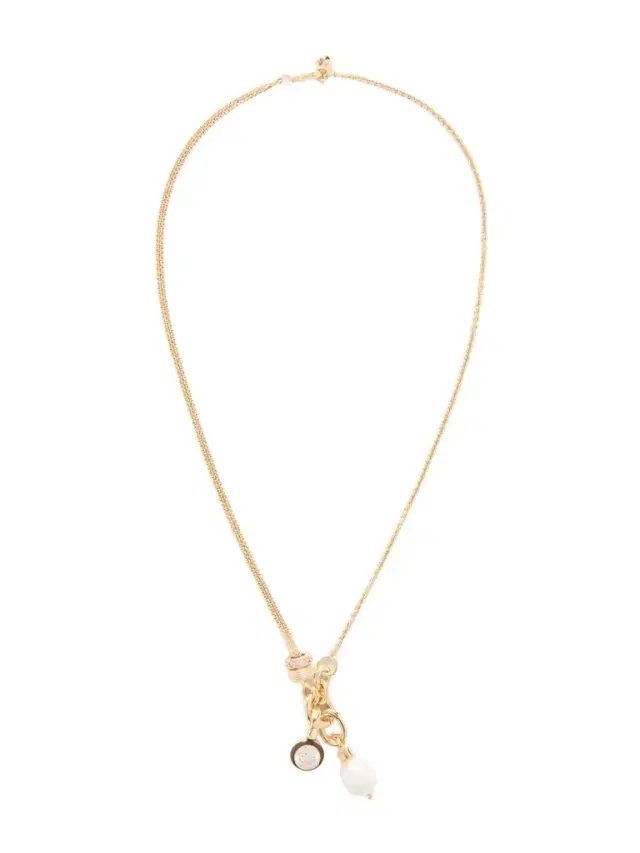 Roxanne Assoulin The Double Drop Gold-tone, Cubic Zirconia And Enamel Necklace