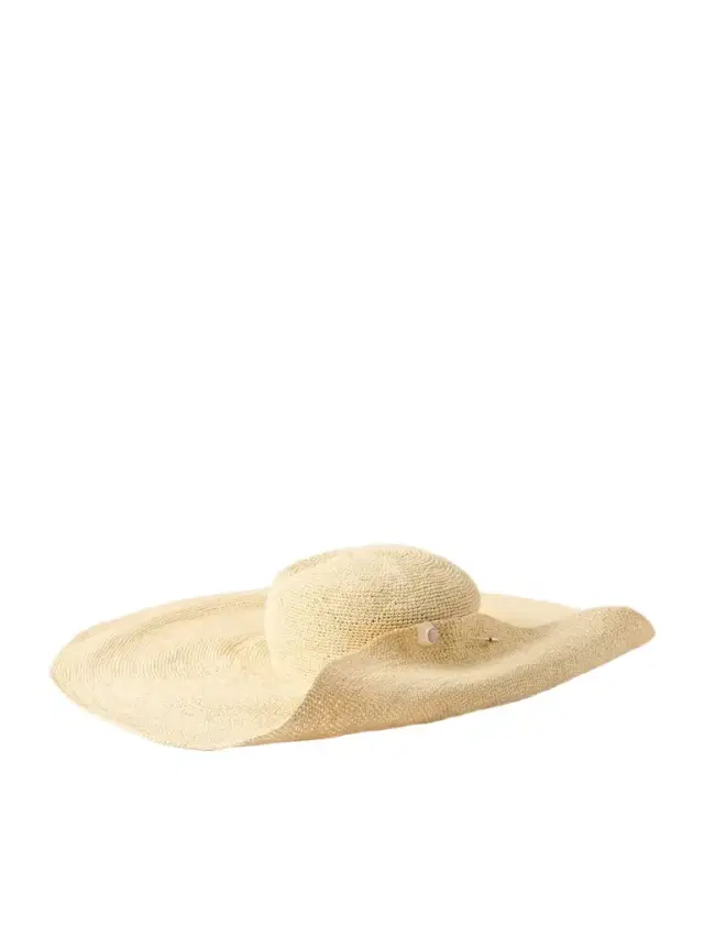 Gigi Burris Cleo Pin-detail Straw-chrochet Wide-brim Hat