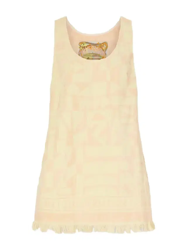 Zimmermann Solstice Logo-jacquard Fringed Cotton-terry Mini Dress