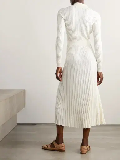Gabriela Hearst Ardor Ribbed Cashmere And Silk-blend Midi Dress | Thumbnail 3
