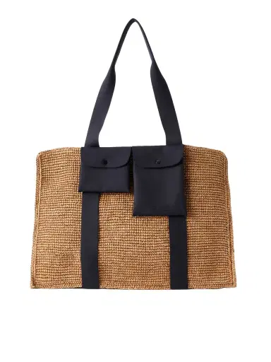 Eres Faux Raffia Tote Bag | Thumbnail 1 Eres Faux Raffia Tote Bag | Thumbnail 1
