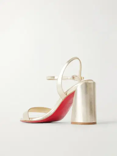 Christian Louboutin Jane 85 Metallic Leather Sandals | Thumbnail 3 Christian Louboutin Jane 85 Metallic Leather Sandals | Thumbnail 3