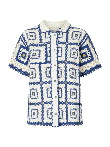 ALÉMAIS Dolly Crochet Cotton Shirt | Thumbnail 1 ALÉMAIS Dolly Crochet Cotton Shirt | Thumbnail 1