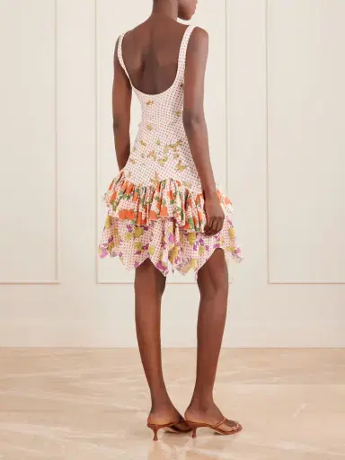 Donde Esteban Pajaritos Y Rosas Ruffled Cotton Mini Dress | Thumbnail 3 Donde Esteban Pajaritos Y Rosas Ruffled Cotton Mini Dress | Thumbnail 3