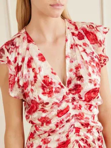 Isabel Marant Lyndsay Floral-print Chiffon Midi Dress | Thumbnail 4 Isabel Marant Lyndsay Floral-print Chiffon Midi Dress | Thumbnail 4