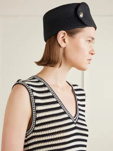 Gigi Burris Tenley Embellished Braided Straw Turban | Thumbnail 2