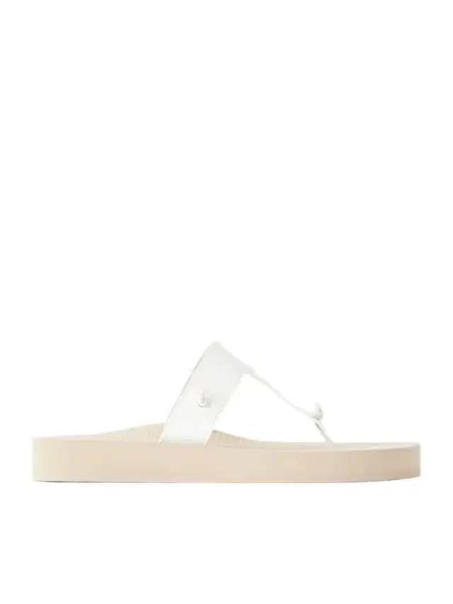 CHRISTEN Edge Lizard-effect Leather Flip Flops