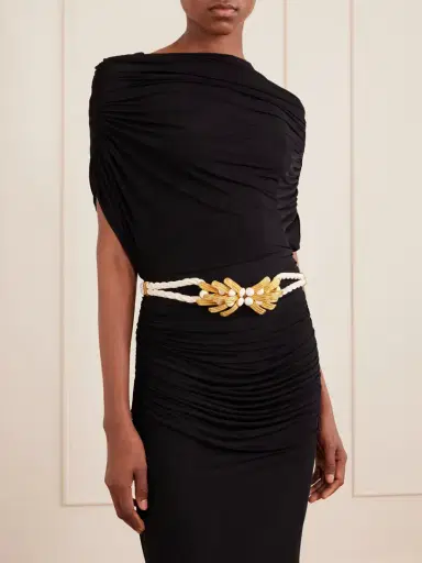 Sonia Petroff Orofina Gold-plated, Suede And Resin Belt | Thumbnail 2