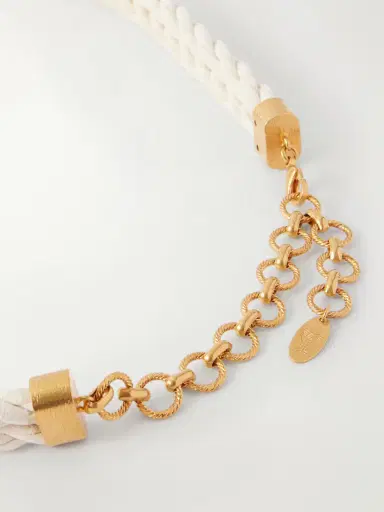 Sonia Petroff Orofina Gold-plated, Suede And Resin Belt | Thumbnail 3
