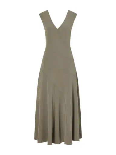 Proenza Schouler Romana Pleated Crepe Midi Dress | Thumbnail 1 Proenza Schouler Romana Pleated Crepe Midi Dress | Thumbnail 1