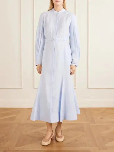 Gabriela Hearst Lydia Belted Linen Midi Dress | Thumbnail 2 Gabriela Hearst Lydia Belted Linen Midi Dress | Thumbnail 2