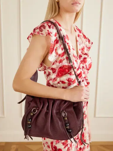 Isabel Marant Bolton Embellished Tasseled Textured-leather Shoulder Bag | Thumbnail 2