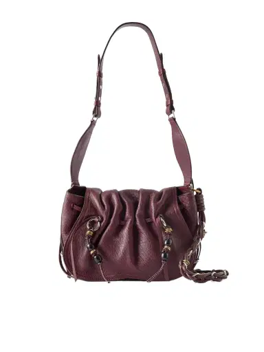 Isabel Marant Bolton Embellished Tasseled Textured-leather Shoulder Bag | Thumbnail 1