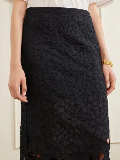 Isabel Marant Reysha Embroidered Ramie Midi Skirt | Thumbnail 5 Isabel Marant Reysha Embroidered Ramie Midi Skirt | Thumbnail 5
