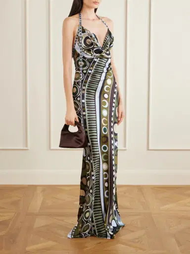 PUCCI Printed Satin Maxi Dress | Thumbnail 2 PUCCI Printed Satin Maxi Dress | Thumbnail 2