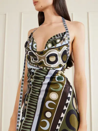 PUCCI Printed Satin Maxi Dress | Thumbnail 4 PUCCI Printed Satin Maxi Dress | Thumbnail 4