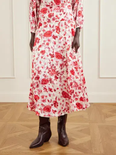Isabel Marant Hilza Floral-print Chiffon Midi Skirt | Thumbnail 3 Isabel Marant Hilza Floral-print Chiffon Midi Skirt | Thumbnail 3