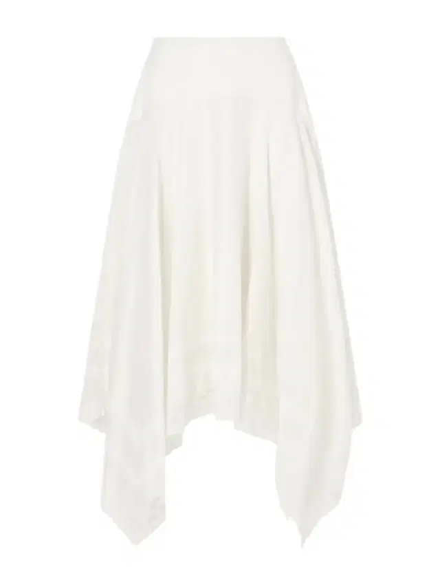 Ainsley Asymmetric Lace-trimmed Cotton-voile Maxi Skirt