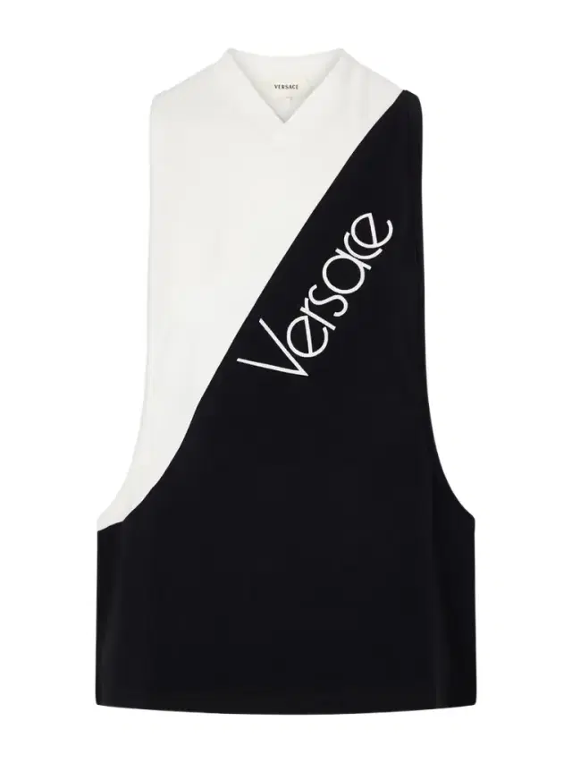 Versace Logo-intarsia Stretch Cotton-jersey Tank