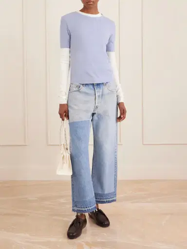 B SIDES Vintage Patchwork No.2 Mid-rise Wide-leg Jeans | Thumbnail 2